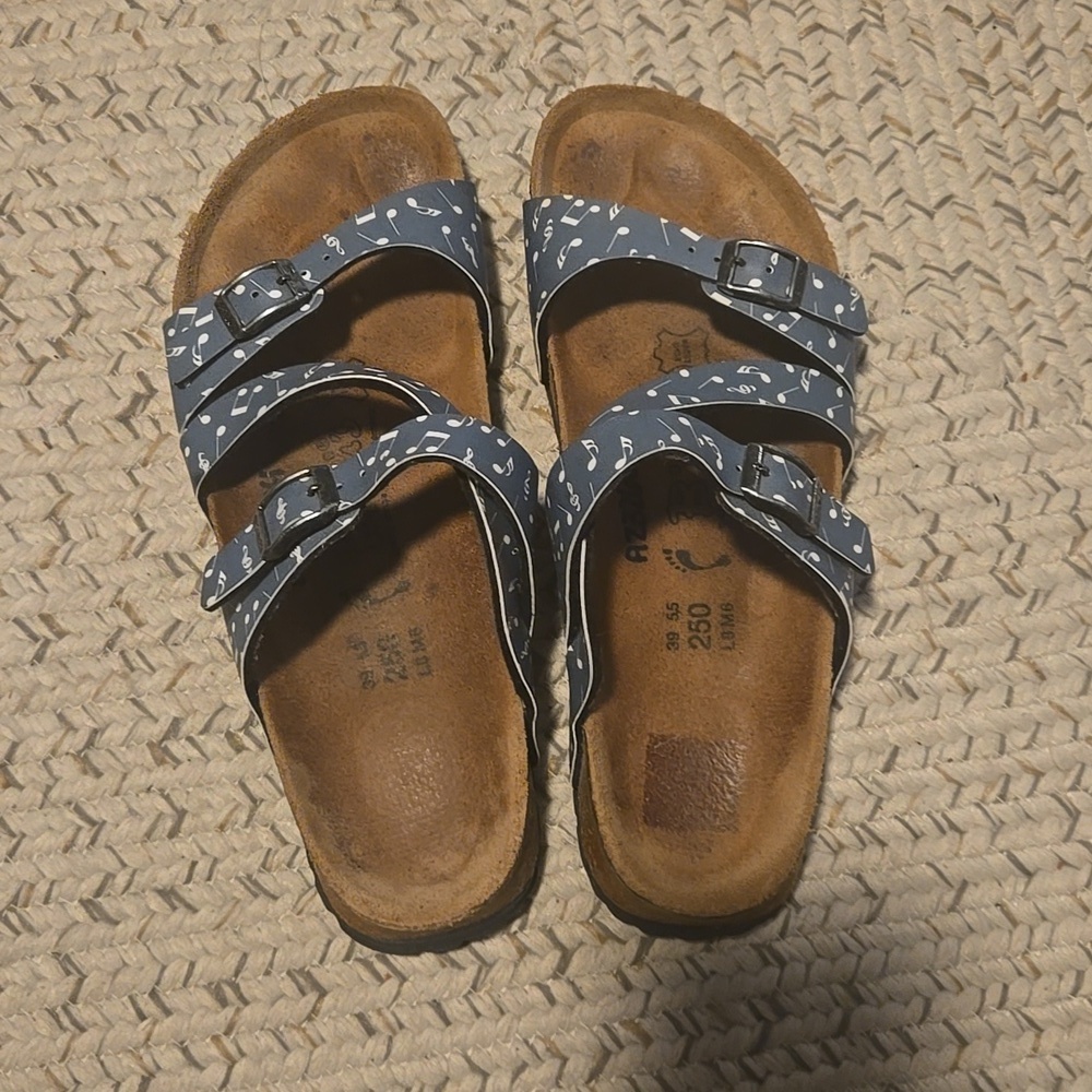 BIRKENSTOCK BIRKI'S WOMENS SANDAL- SALINA- MUSIC NOTES GREY EUR39/US8 - Picture 2 of 3